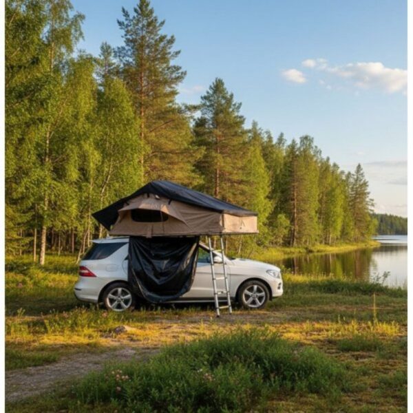 Taktält Softshell 240×160 cm | 10 000 mm vattentätt | Madrass & stege ingår | Trekkrunner