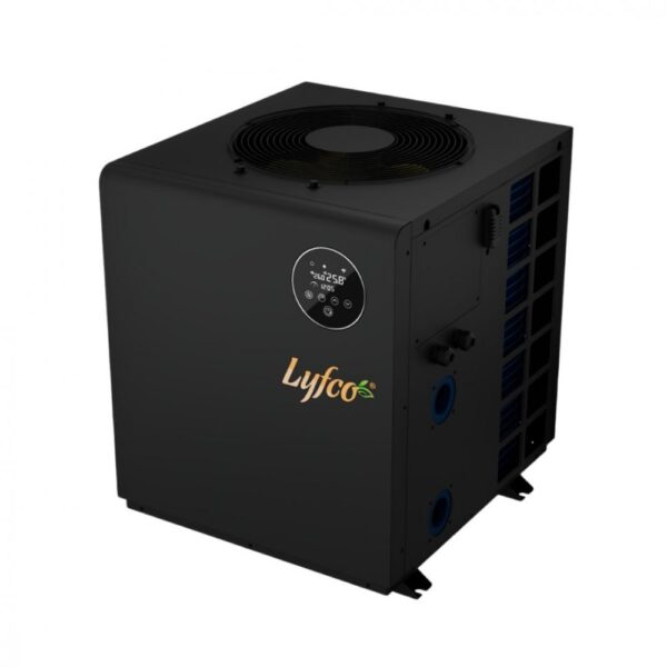 Poolvärmepump 17 kW Vertikal Inverter | WiFi, Panasonic-kompressor, Låg ljudnivå | Lyfco