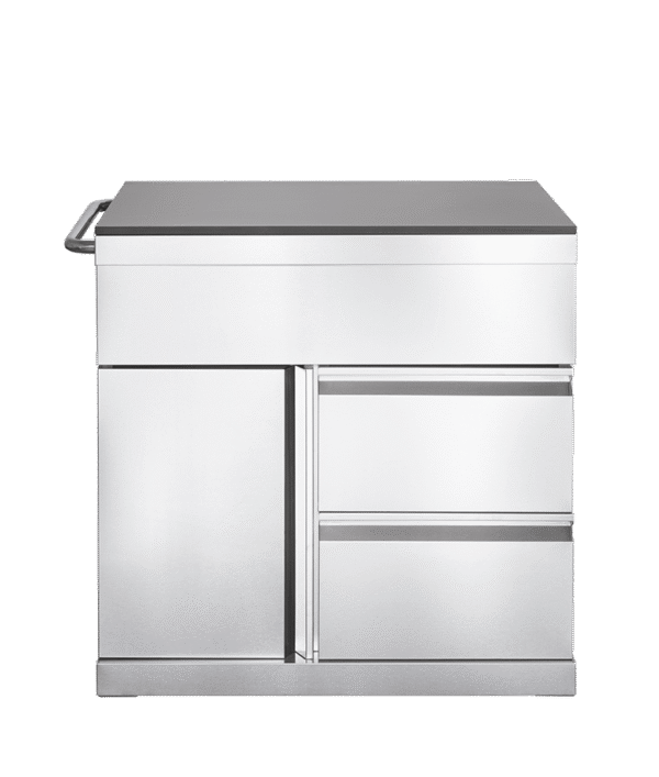 Pure - Modul med förvaringsskåp och lådor - Rostfri