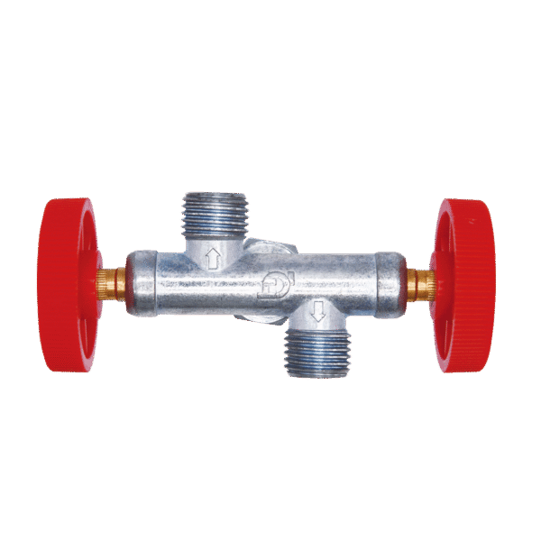 Dubbelkoppling till gasprodukter