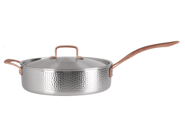 Traktörpanna med lock 28 cm - Rostfri