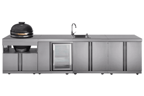 Utekök med grill Rostfri Oregon Myoutdoorkitchen Stainless Collection Kyl Vask Förvaring