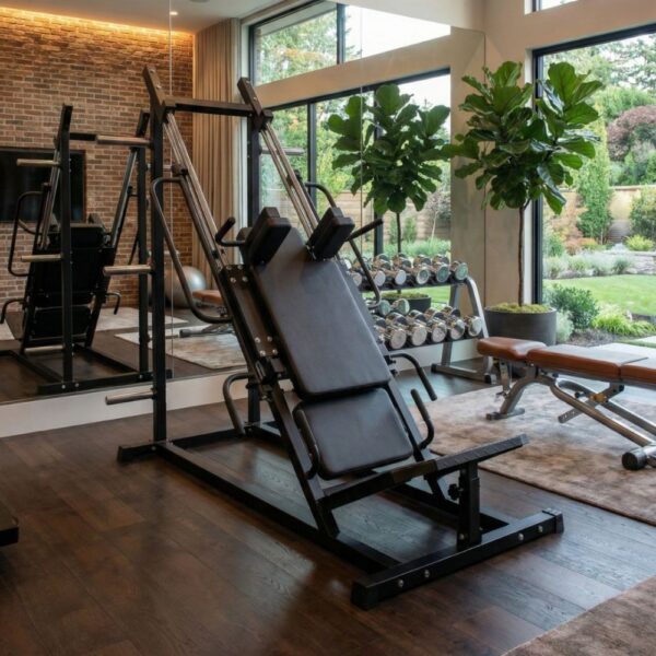 Benpress & Hack Squat-maskin | Kombinerad styrketräningsmaskin i stål  | Trekkrunner